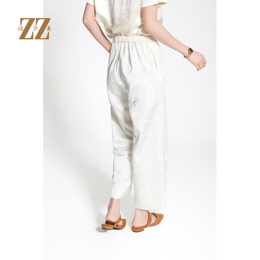 佐尔美时尚气质百搭提花长裤女M43KC10 商品图4