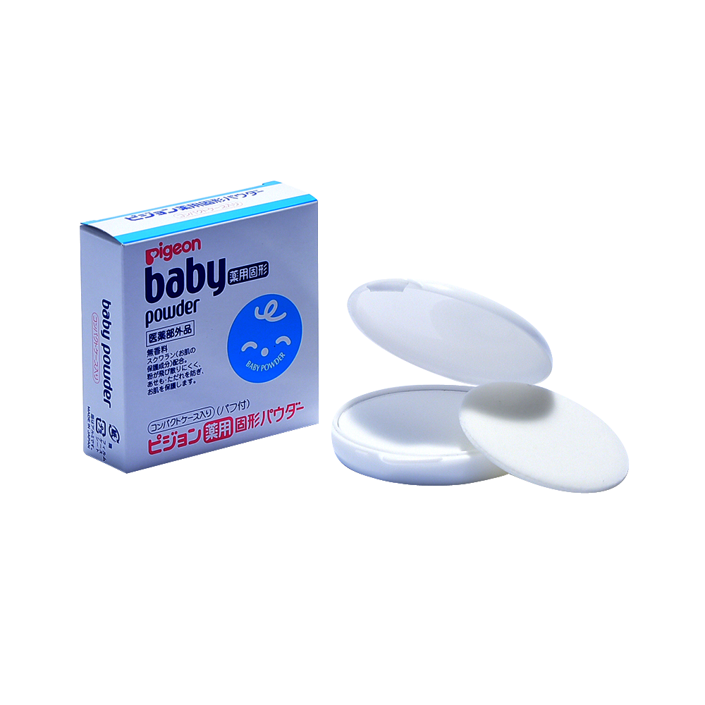 PIGEON 贝亲婴儿爽身粉（新旧包装随机发货）粉饼状 45g