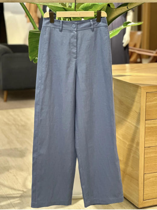 815-5 小禾 彩色 亚麻阔腿裤 167/135穿6码合身 8码小宽松 商品图5