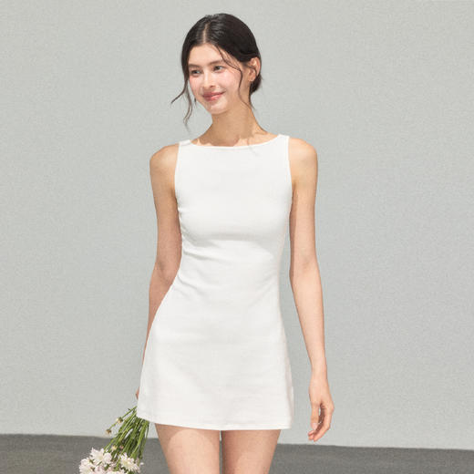 Ariseism 美式复古白色连衣裙女夏季新款裙子 商品图2