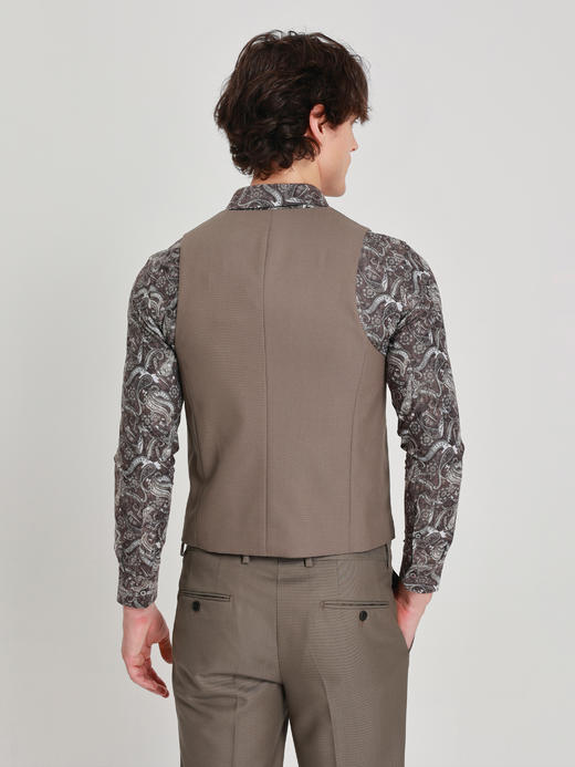 callisto雪茄棕绵羊毛马甲 商品图4