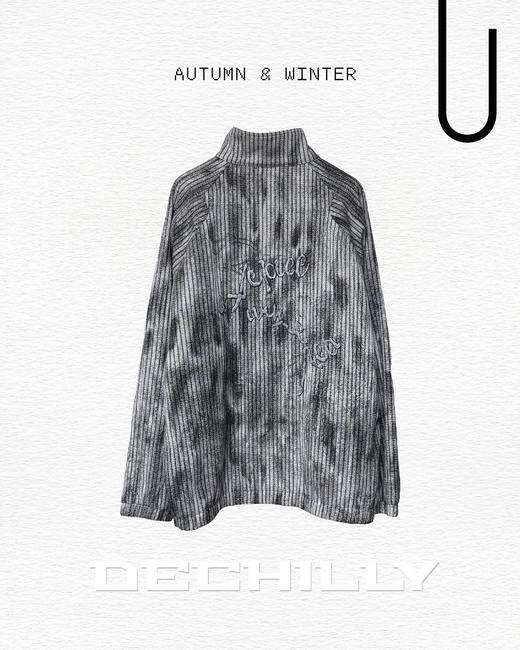 532572184条纹做旧夹克 商品图1