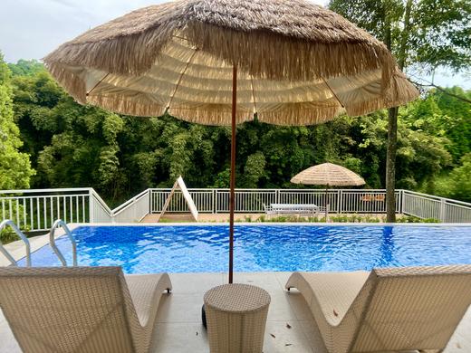 【青城山-401号院】5房温泉/泳池临溪小院，泳池+温泉+机麻+台球，冬日壁炉+暖气+空调wyqc 商品图1