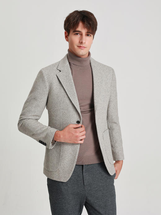 callisto海豚灰羊毛羊绒混纺便西 商品图2