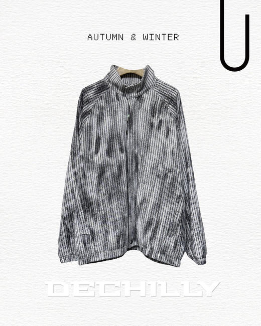 532572184条纹做旧夹克 商品图0