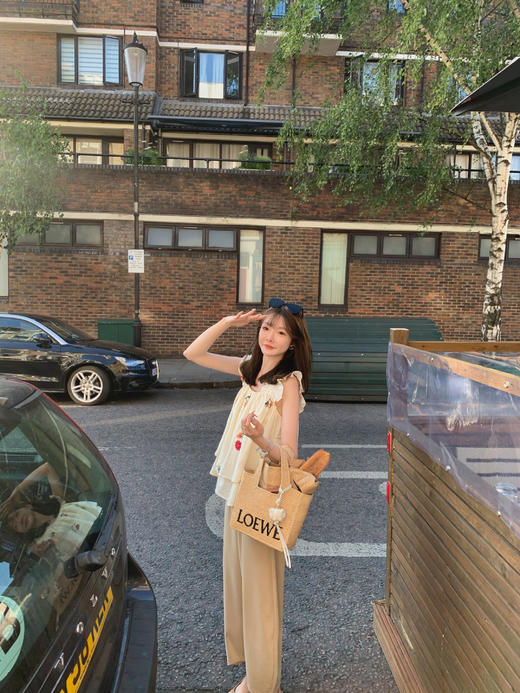 金蘑菇菇  simple fit everyday气球裤 / 松紧腰慵懒九分休闲裤 商品图0