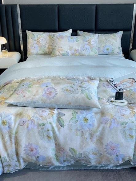 热卖！100%兰精天丝！恒源祥高品质四件套  中华老字号严选 奢华质感 数码印花 柔软亲肤 床单床笠款可选 商品图3