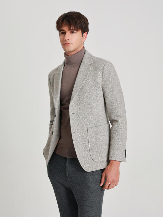 callisto海豚灰羊毛羊绒混纺便西 商品图3