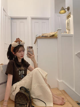 金蘑菇菇 妮妮的常服 / 芭蕾少女也爱工装 薄款松紧腰甜酷工装裤