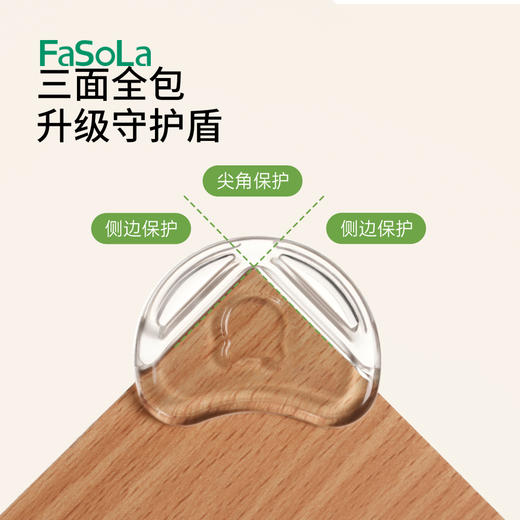 FaSoLa桌角防撞护角软直角桌子包边安全保护套儿童防磕碰透明防撞角（4个） 商品图1