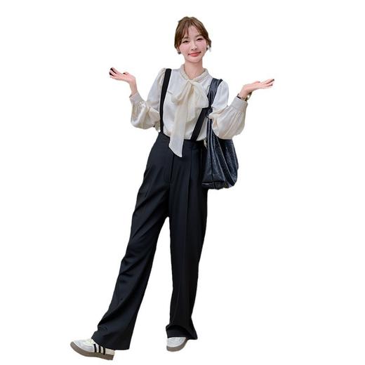 HRSNX30222025秋装新款穿着显材优雅气质背带裤两件套新款设计感 商品图4