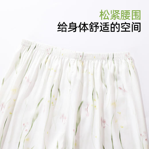 【商场同款】熳洁儿 早春款家居服长袖开衫套装缎面绸印花25703102 商品图4