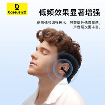 倍思AS01蓝牙耳机耳夹式开放式气传导不入耳运动通话适用于苹果华为vivo手机 黑 /数码 /影音娱乐 /蓝牙/无线耳机 商品图3