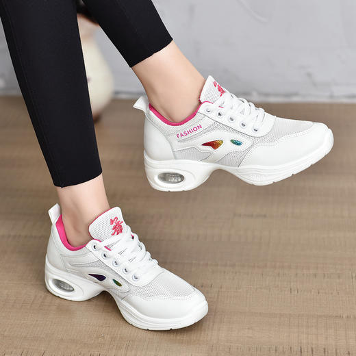 广场舞女鞋软底中跟跳舞鞋跳操鞋四季双网运动鞋轻便水兵舞蹈鞋女 商品图2