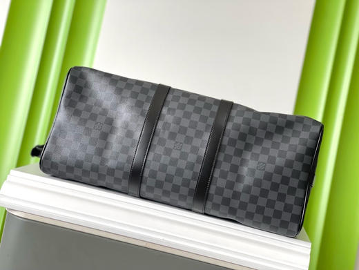 夏季特惠💰950 原单LV N41416 尺寸：50×29×22cm KEEPALL 黑格旅行袋 变码芯片 商品图3