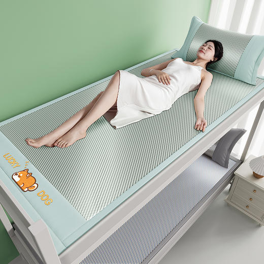 夏季可机洗刺绣冰藤 学生宿舍冰藤席 商品图2