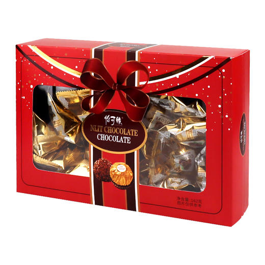 【粉丝福利❗️香港怡可缘夹心巧克力】香脆可口，浓郁丝滑，美好心意，美味同享！脆米果仁巧克力伴手礼金沙球红色大号特惠装情人节礼物礼盒套装-d 商品图4