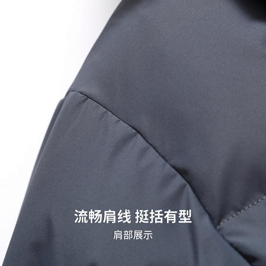 【含鸭绒】圣得西男士可拆卸连帽羽绒服2025冬季新款扛皱百搭外套 商品图7