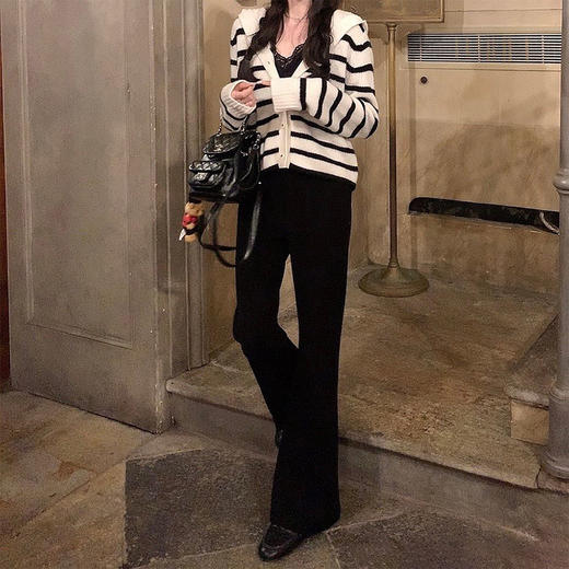 金蘑菇菇 我的秋冬常态 不费力套装 / 条纹毛衣连帽+开衫两版 商品图5