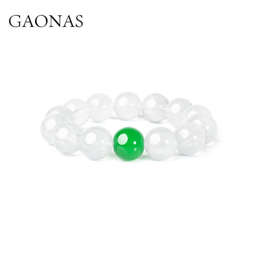 GAONAS非金属玻璃手链雪中春信时尚清丽贵气白手链11606SG 商品图1