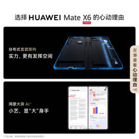 HUAWEI Mate X6 12GB+256GB星云灰分布式玄武架构 鸿蒙大屏AI 红枫原色影像折叠旗舰手机 折叠屏 /手机通讯 /手机 /手机