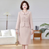 FW 2528洋气妈妈装长袖假两件连衣裙中长款裙 商品缩略图0