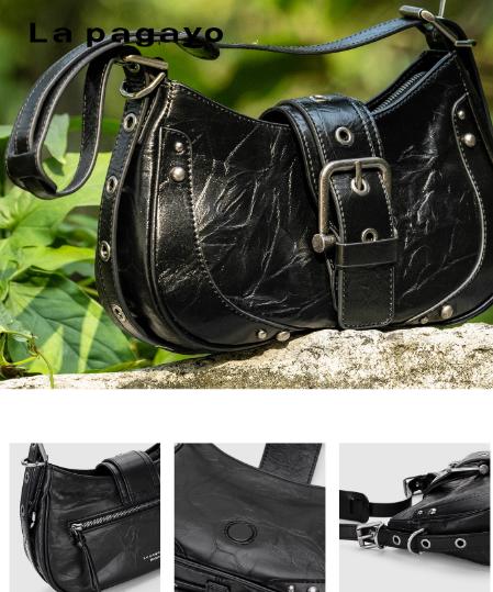 帕佳图新款时尚百搭牛皮斜挎女包 商品图1