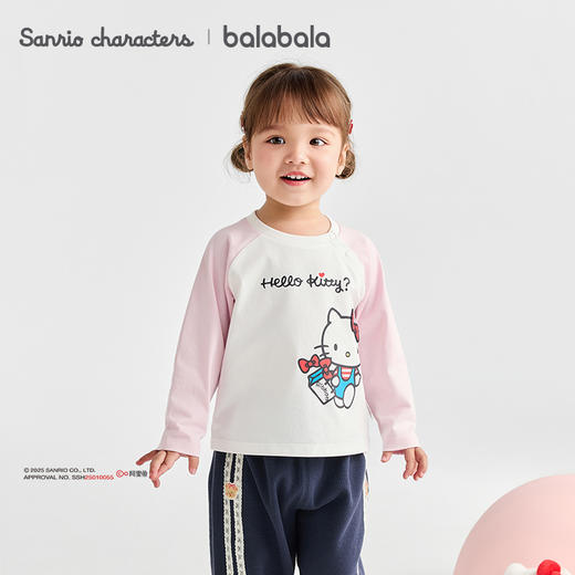 【HelloKittyIP商场同款】巴拉巴拉女宝宝长袖t恤速干2025秋新款 商品图2