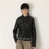 THESOONG"松弛兼容"纯羊皮垂顺廓形哑光面立领皮衣HWPY7530 商品缩略图0