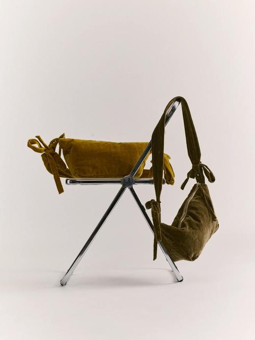 Casey Casey 25AW 梅子色/姜黄色丝绒BANANA BAG 商品图2