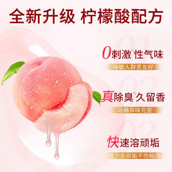蔬果园元气白桃香氛洁厕灵 除臭留香高效除菌除垢护釉亮洁 500g*3 /家庭清洁/纸品 /家庭环境清洁 /洁厕灵 商品图1