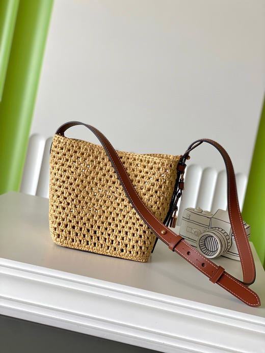 夏季特惠💰1000 原单LV M14217 尺寸：18×16×12cm ALL IN BB 编织水桶包 变码芯片 商品图2