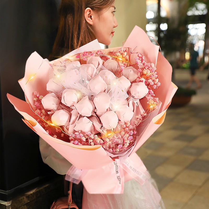 【粉丝福利❗️真知棒棒棒糖花束】以花示爱，以礼传情，送ta漫天星辰！成品情人节礼物女友糖果创意礼品生日零食礼盒套装