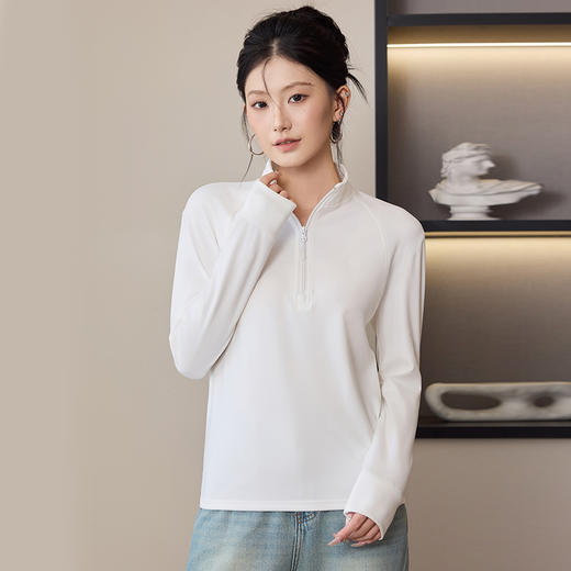 【莱赛尔休闲情侣款拉链衫 】保暖不臃肿 半门襟立领设计 叠搭外穿 商品图0