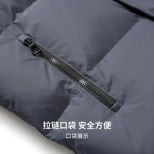 【含鸭绒】圣得西男士可拆卸连帽羽绒服2025冬季新款扛皱百搭外套 商品图8