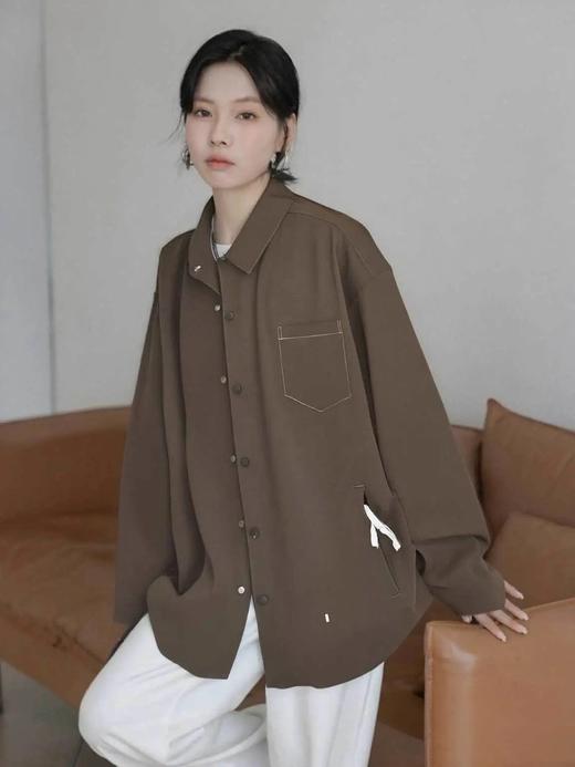 （小眠专属）Schenvega户外山系情侣骨鸟格三防衬衣外套 B49-4217 商品图8