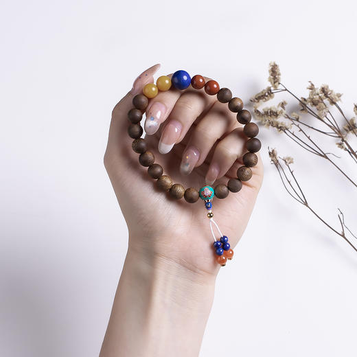 xy0540沉香+青金蜜蜡南红手串 商品图7