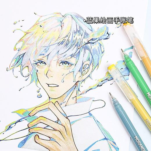 开学季【莫兰迪色系！一次入手多个颜色】蓝果手帐笔高颜值大容量做笔记莫兰迪色系学生划重点标记笔彩色中性笔。ra 商品图4