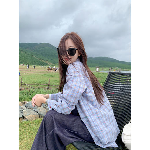 【149元任选2件】现货！复古格纹拼色格子衬衫防晒外套 商品图4