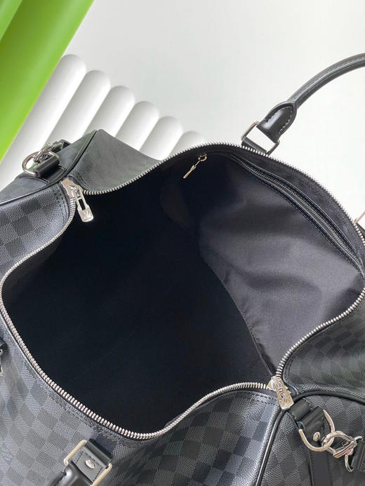夏季特惠💰950 原单LV N41416 尺寸：50×29×22cm KEEPALL 黑格旅行袋 变码芯片 商品图8