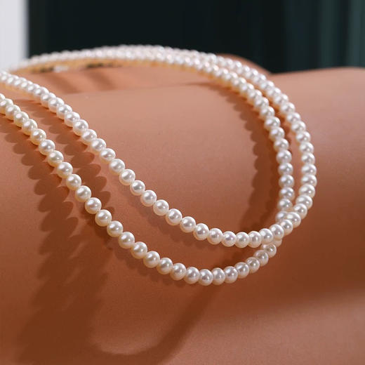 天语龙吟珍珠锁骨链5mm小米珠天然淡水珍珠项链百搭颈链高级锁骨链 商品图2