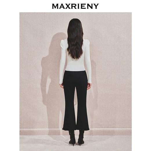 MAXRIENY宫廷复古感套头针织毛衫2024秋冬新款修身显瘦上衣女(货号:MS85SW510) 商品图4