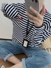 原单Marim*kko白百何同款撞色领条纹长袖tee 商品缩略图4
