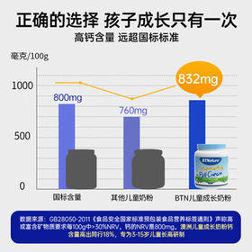 贝特恩BTNature儿童成长蓝一号长胖高个子奶粉3-6-15岁以上学生补钙澳洲进口1kg /水饮冲调 /学生奶粉 /学生牛奶粉