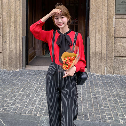 HRSNX30222025秋装新款穿着显材优雅气质背带裤两件套新款设计感 商品图1