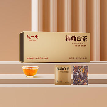 陈一凡 福鼎白茶 茶叶礼盒白茶寿眉小茶饼送长辈便捷自饮礼盒装300g /水饮冲调 /茗茶 /白茶 商品图6