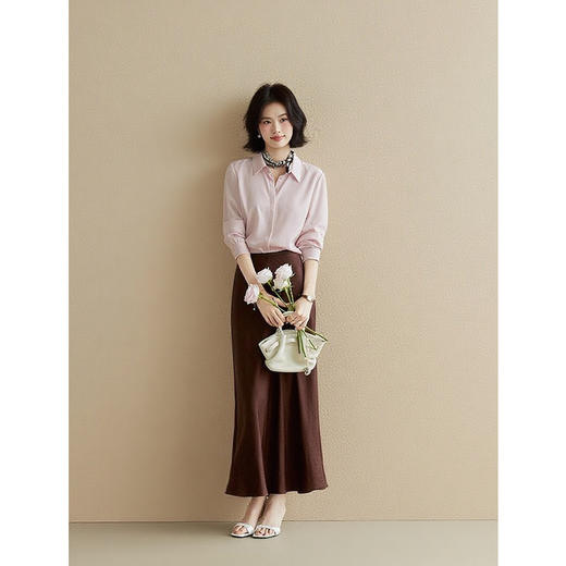 OPH W5202通勤简约OL真丝衬衫早秋气质桑蚕丝上衣 商品图2