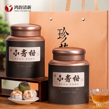 鸿韵清新正宗新会小青柑普洱茶叶500g特级自己喝生晒陈皮节日送礼盒装 /水饮冲调 /茗茶 /普洱 商品图1
