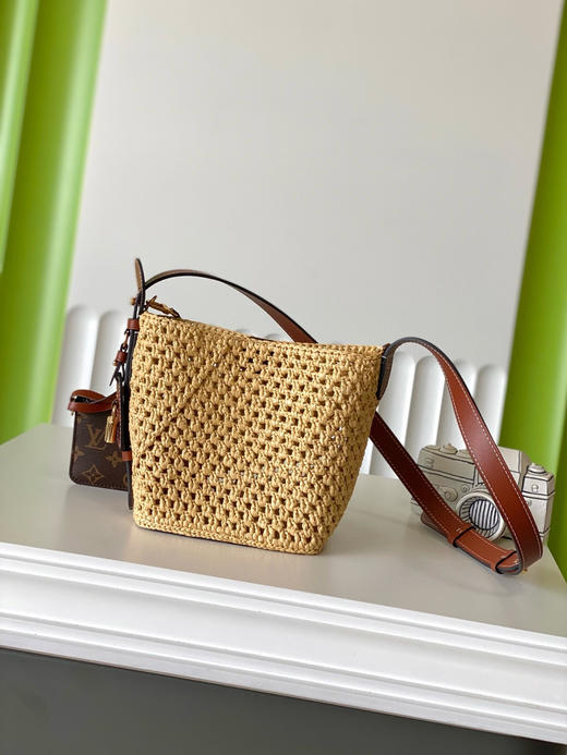 夏季特惠💰1000 原单LV M14217 尺寸：18×16×12cm ALL IN BB 编织水桶包 变码芯片 商品图0