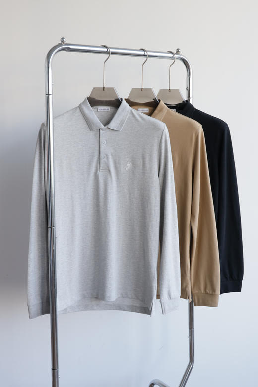 B.B 25秋季新款 纯棉珠地长袖Polo衫 CX206 商品图1